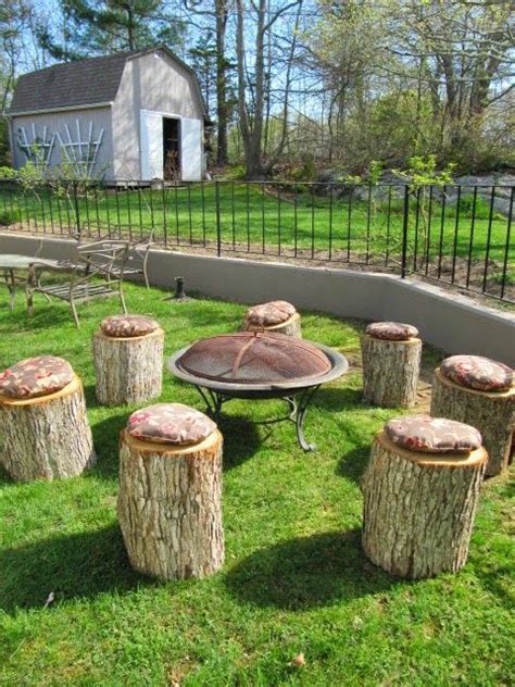 Turn Tree Stumps Into Fire Pit Seating In 2020 Fire