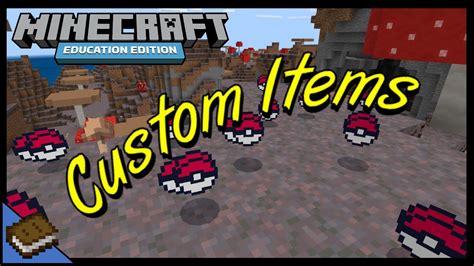 How To Create Custom Items Minecraft Education Youtube