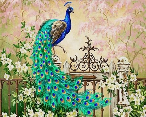 Peacock Mural Painting 1000x800 Download Hd Wallpaper Wallpapertip