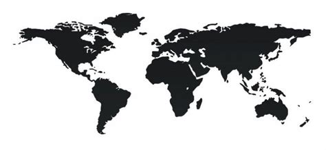 Dezember 1962 zum patent angemeldet und am 3. Weltkarte (schwarz-weiß) | World map wall decal, World map ...