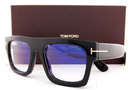 Tom Ford Ft5634 B Blue Block Fausto Mens Eyeglass Frame Black For