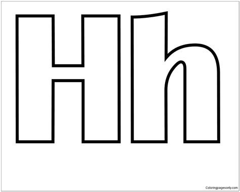 Letter H Coloring Pages For Teens