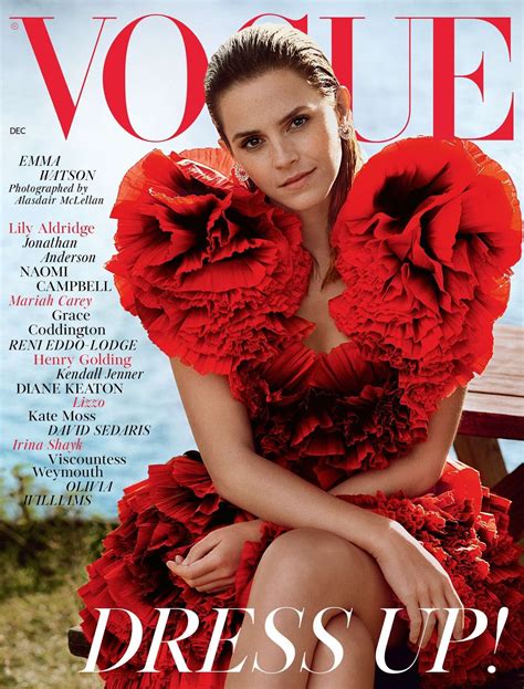 Emma Watson Vogue Uk Magazine December 2019 Photoshoot Fashion Magazine