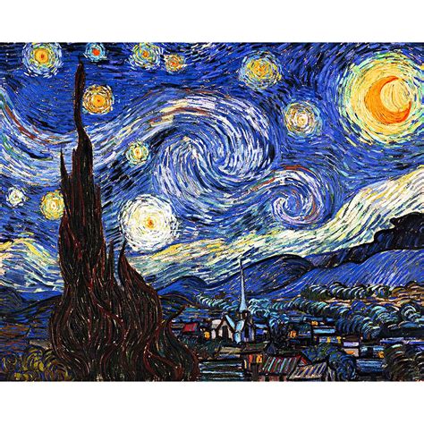 Quando si parla di vincent van gogh, sono in molti a pensare immediatamente ai dipinti di girasoli. Notte stellata Stampa su tela 80x100- Van Gogh ...