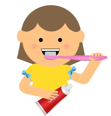 Girl Brushing Teeth Clipart Free Download On Clipartmag