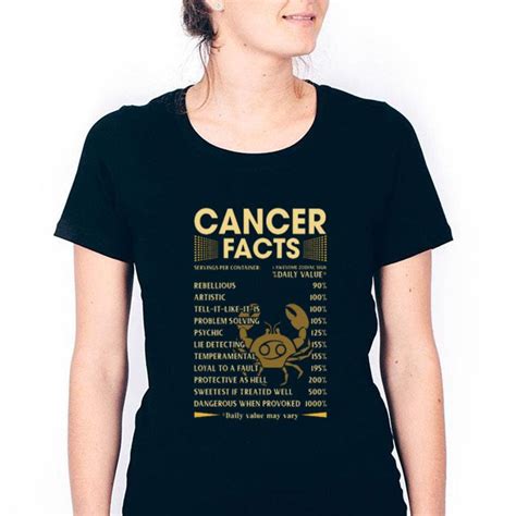 The sun will transit on the celestial longitude of 90 to 125.25 degree in 21st of june to 22nd of june. Zodiac Cancer Facts Awesome Zodiac Sign Daily Value shirt ...