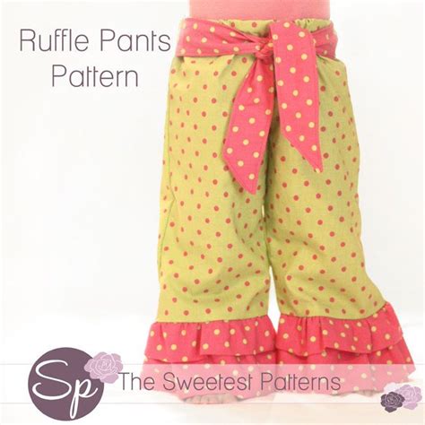 Ruffle Pants Sewing Pattern Tutorial Pdf Printable Download Sizes