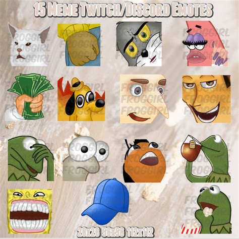 Meme Twitchdiscord Emote Pack Emotes Divertidos Meme Etsy España