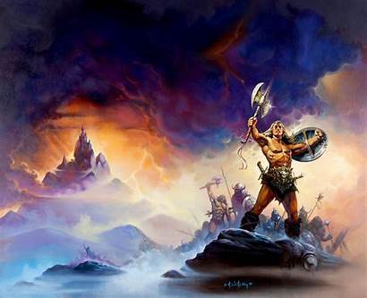 Conan Barbarian Background War Wallpapers Axe Shield