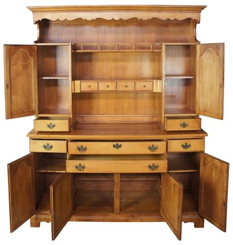 Check spelling or type a new query. Early American Solid Maple China Hutch Buffet Cabinet ...