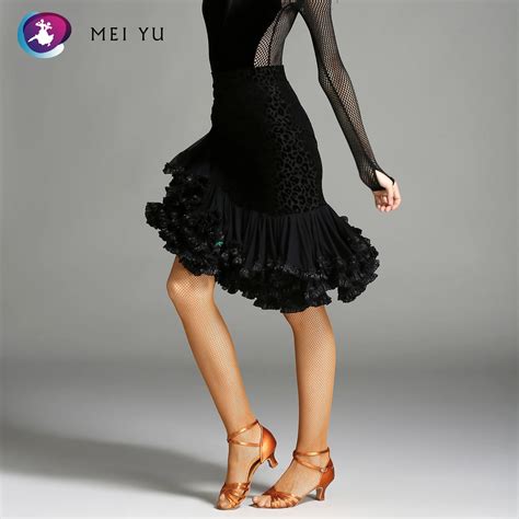 Mei Yu My741 Latin Dance Skirt Rumba Cha Cha Ballroom Costume Women Lady Adult Tight Dancewear