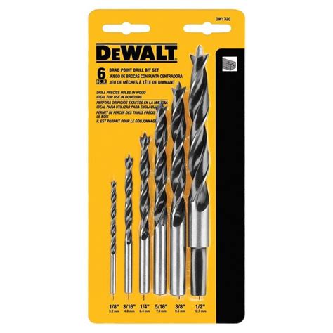 Dewalt 6 Piece Assorted High Speed Steel Twist Drill Bit Set In The Twist Drill Bits Department