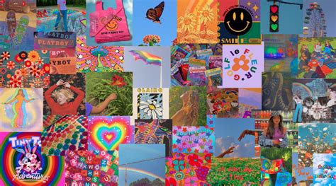 Multicolor Aesthetic Collage Desktop Wallpapers Wallpaper Cave