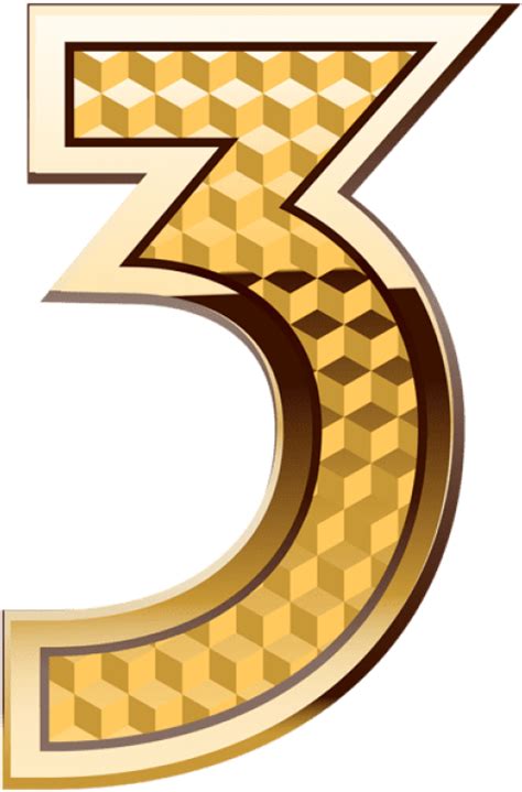 Free Png Gold Number Three Png Images Transparent  Numero 13