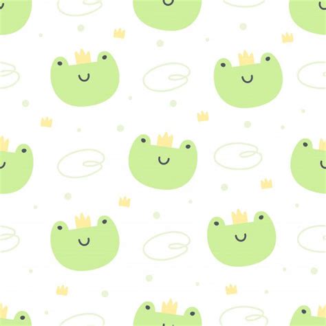 We hope you enjoy our growing. Frog With Crown Seamless Pattern Background in 2020 | Cute ...