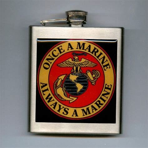 Us Marines Once A Marine Always A Marine Liquor Hip Flask Etsy