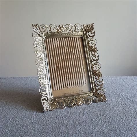 5 X 7 Gold Metal Picture Frame Ornate Filigree And Etsy Metal Picture