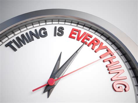 How to Get the Timing Right