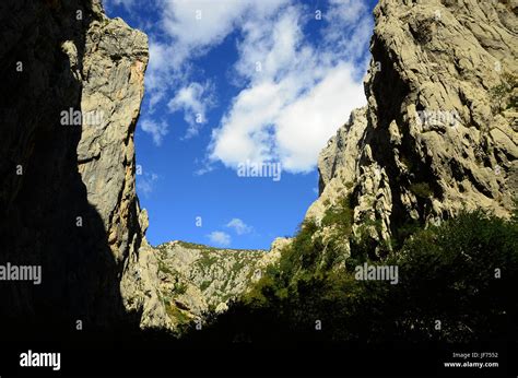 Landscape Canyon Mountains Croatia Europe Stock Photo Alamy