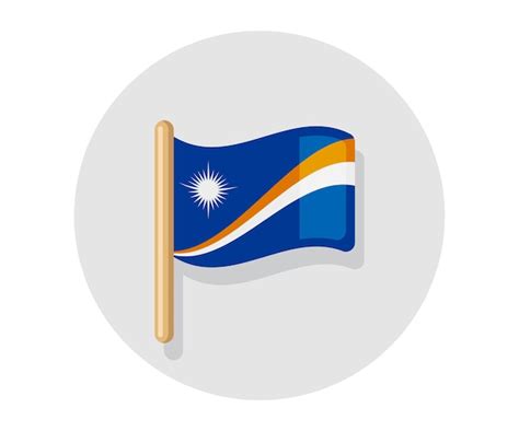 Premium Vector Waving Vector Marshall Islands Flag