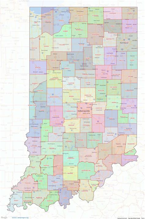 Indiana Map Counties And Cities Aloise Marcella