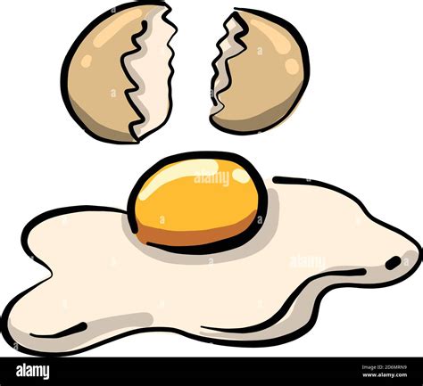 Cracked Egg Illustration Vector On White Background Stock Vector Image And Art Alamy