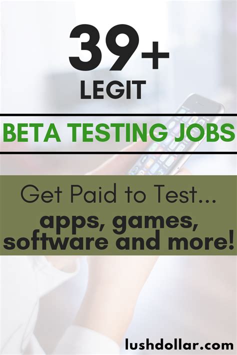 Betatesting is a fun way to make a few dollars on the side and help impact product development for exciting new products, but it isn't meant to replace a job. How to Become a Beta Tester (Now Hiring!) - LushDollar.com