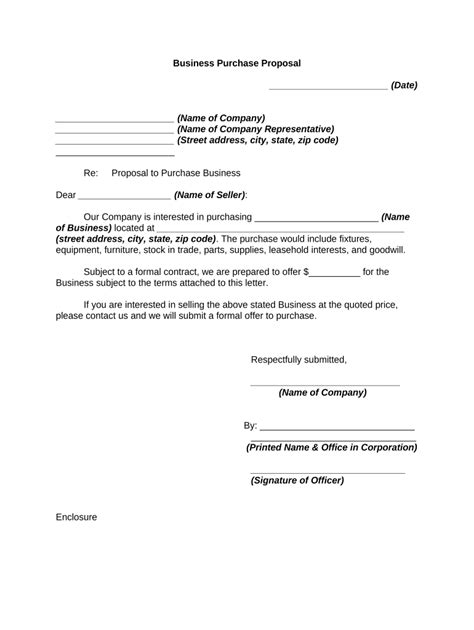 Purchase Proposal Form Fill Out And Sign Printable Pdf Template Signnow