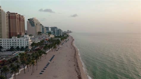 Aerial View Of The Beach At Fort Lauderdale Florida Image Free Stock