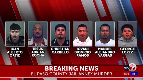 Six inmates charged after man was murdered in the El Paso County Jail