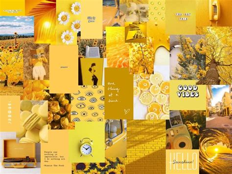 Pastel Yellow Aesthetic Collage Wallpaper Laptop Ideas Msukumoo Blog