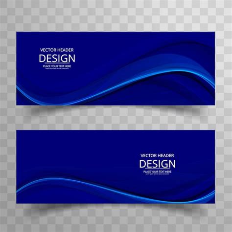 Premium Vector Blue Wavy Banner Design