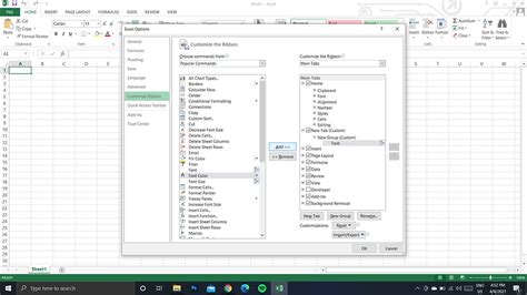 Customize Tabs In Ribbon Ms Excel