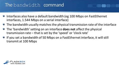 Cisco Bandwidth Vs Clock Rate And Speed Flackbox