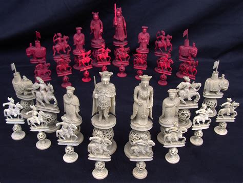 A high quality set with good detailed bases and fine carved balls with carved figures a top standing on decorative plinth bases. Antique Mid 19th Century Chinese Cantonese Ivory Puzzle ...