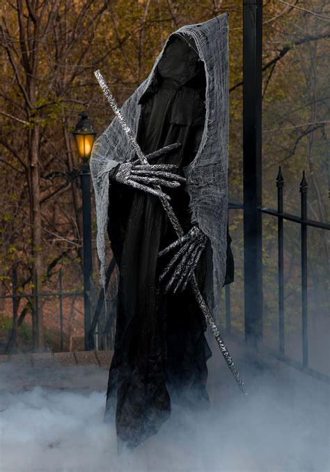 6 Foot Reaper With Staff Halloween Decoration Halloween Decorations