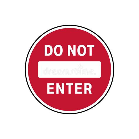 Sign Do Not Enter Red Vector Warning Icon Street Symbol No Entry