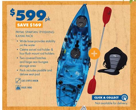 Pryml Spartan Ip Fishing Kayak Pack Offer At Bcf
