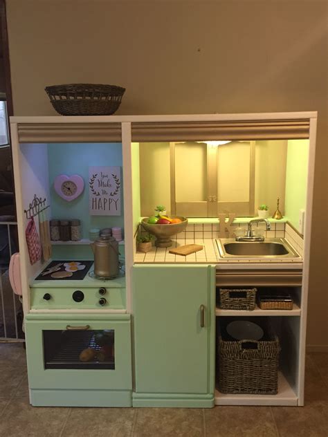 Diy Play Kitchen From Entertainment Center Diy Play Kitchen Play