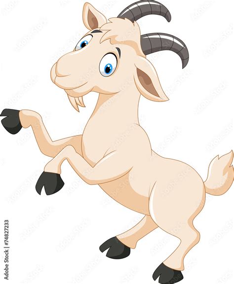 Cartoon Goat Character Stock Vector Adobe Stock