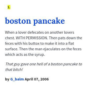 Urban Dictionary On Twitter DEULXMIN Boston Pancake When A Lover