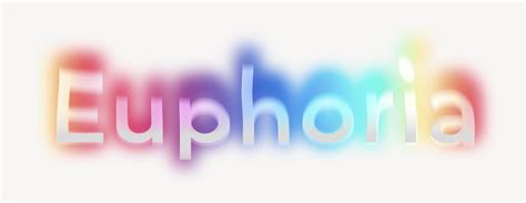 Euphoria Word Neon Psychedelic Typography Free Photo Rawpixel