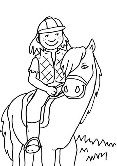 Ausmalbild Pferde Kleine Reiterin Zum Ausmalen Kostenlos Ausdrucken My Xxx Hot Girl