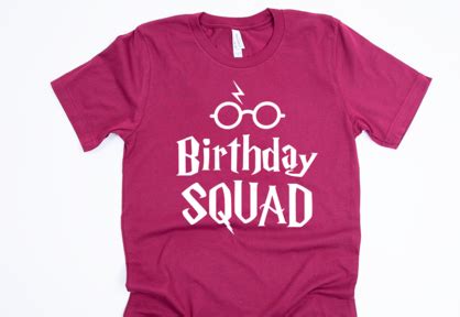 A free harry potter card can be in your hands after a swish of their wand (and being printed). Birthday SQUAD Harry Potter Shirt, Potter Wizard Theme ...