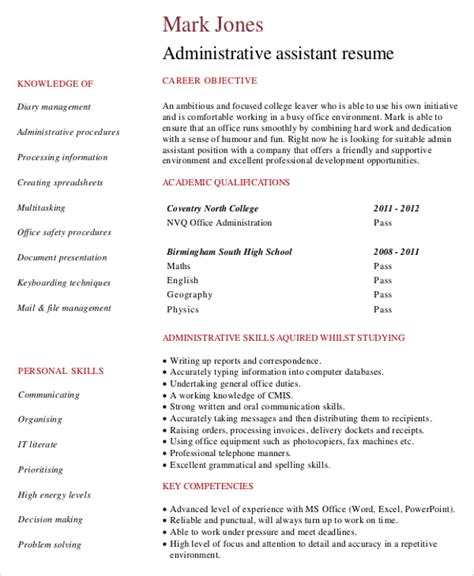 10 entry level administrative assistant resume templates free sample example format download