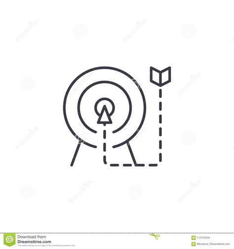 Means To An End Linear Icon Concept. Means To An End Line Vector Sign, Symbol, Illustration 