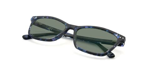 Tortoise Blue Medium Wayfarer Acetate Tinted Sunglasses With Medium Green Sunwear Lenses 17350