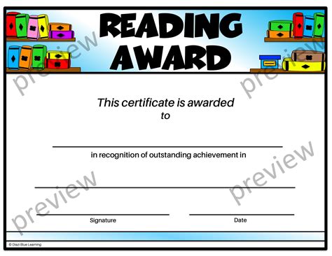 Editable Reading Certificate End Of Year Certificates Pdf Etsy