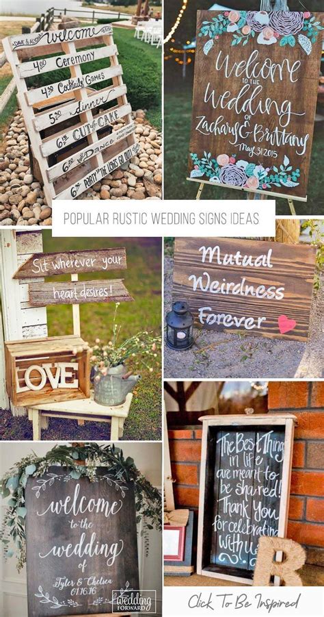 Discover Clever Ways To Engage Your Guests With Rustic Wedding Signs