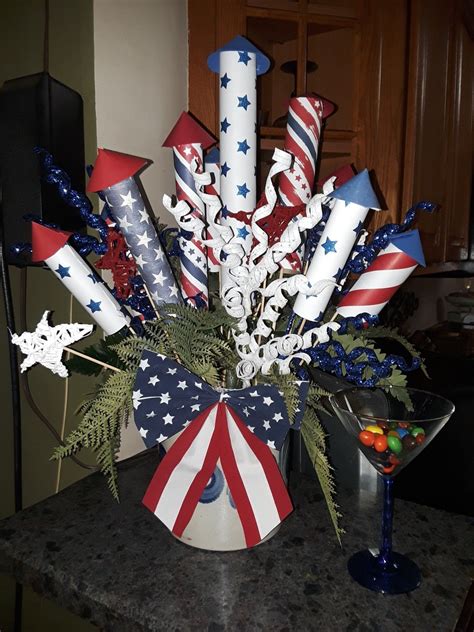 diy red white and blue fireworks centerpiece patriotic centerpieces diy 4th of july